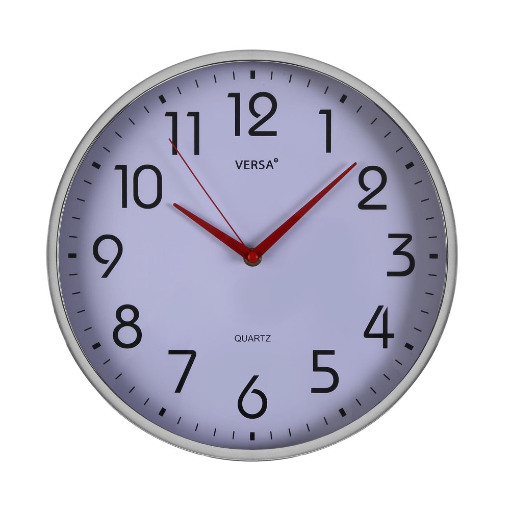 Horloge murale en plastique blanc