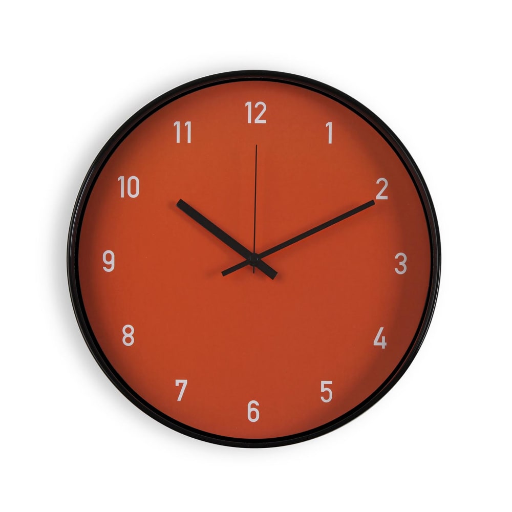 Versa Home Horloge murale en verre rouge style contemporain