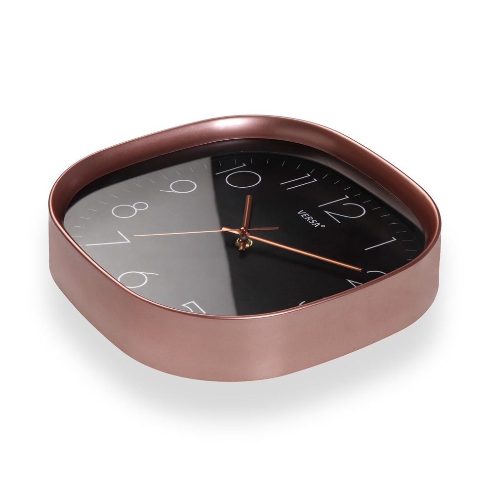 Horloge murale carrée en plastique noir - Maisons du Monde