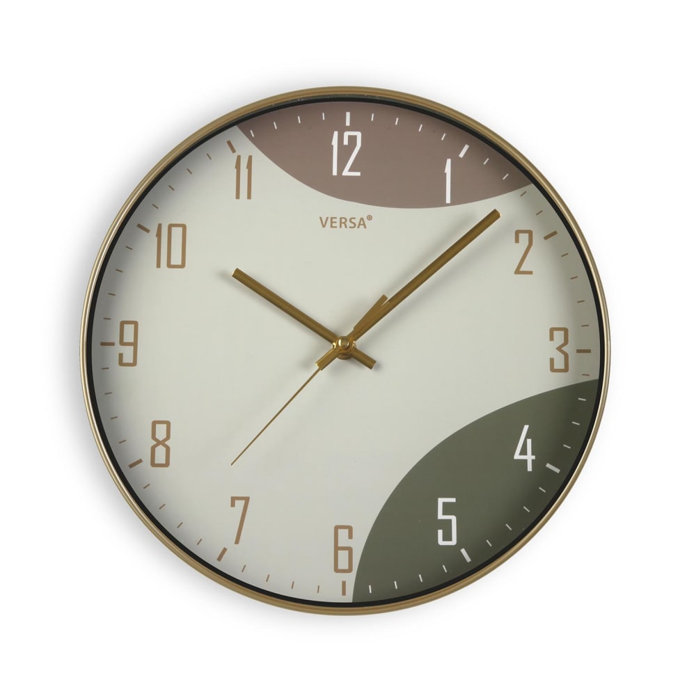 Versa Home Wanduhr aus Kunststoff, grün style modern - Pvc - Polyvinlychlorid