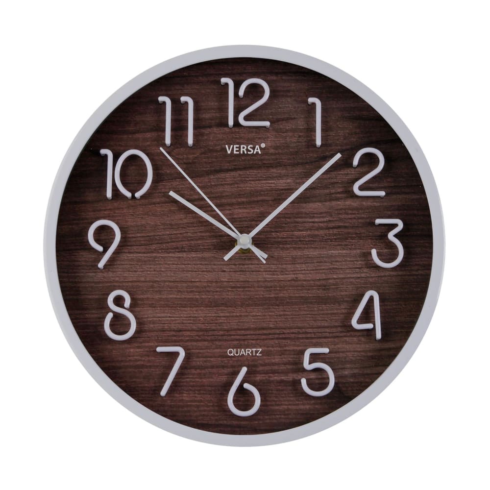 Versa Home Horloge murale en plastique marron style contemporain - Pvc - Poly Chlorure De Vinyle