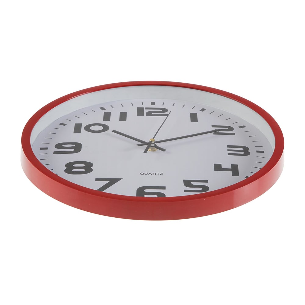 Horloge murale en plastique rouge - Maisons du Monde