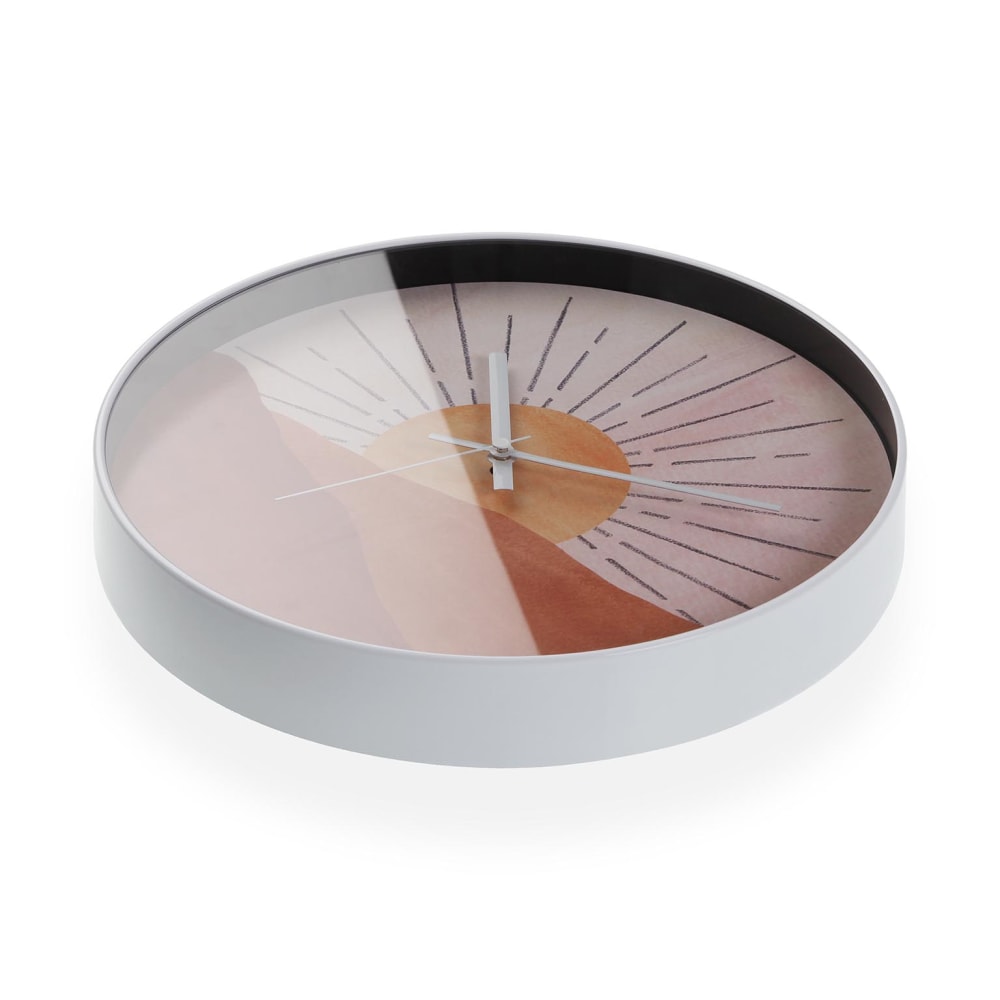 Horloge murale en verre orange - Maisons du Monde