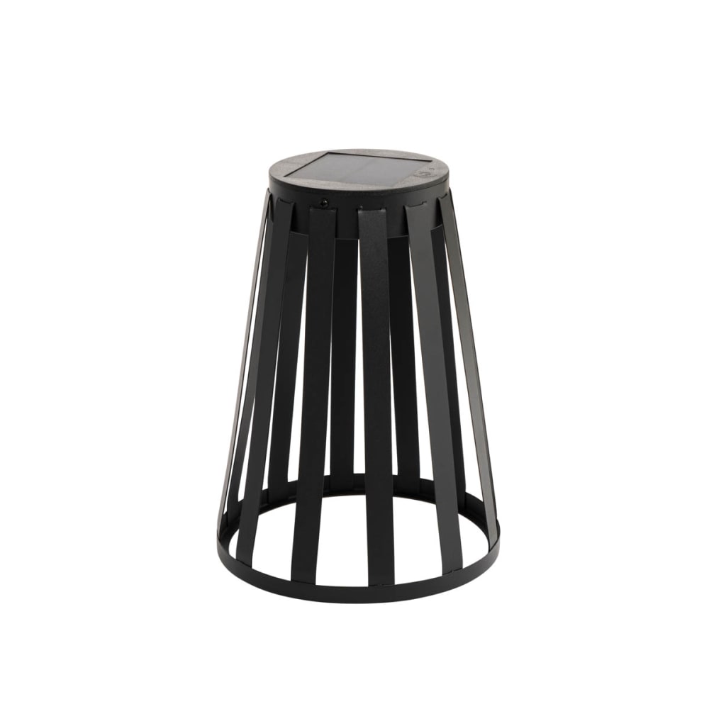 QAZQA Tischleuchte schwarz, LED, 3-stufig dimmbar, Solar, Akku style modern - Metall