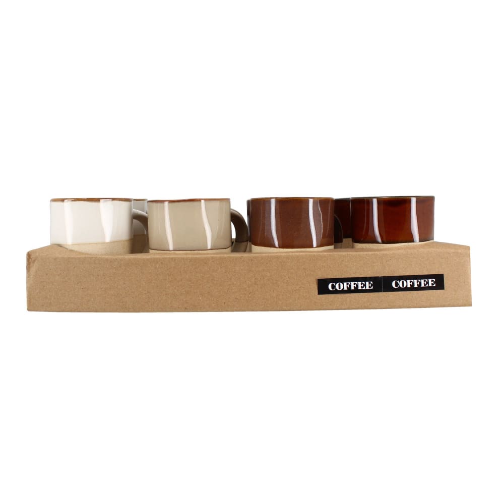 Lot de 8 tasses assorties macchiato 10cl - Maisons du Monde