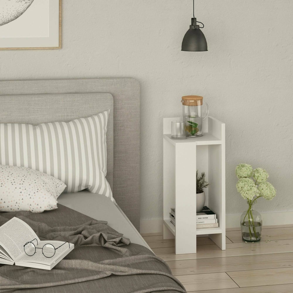 Chevet effet bois blanc 25x27 cm - Maisons du Monde