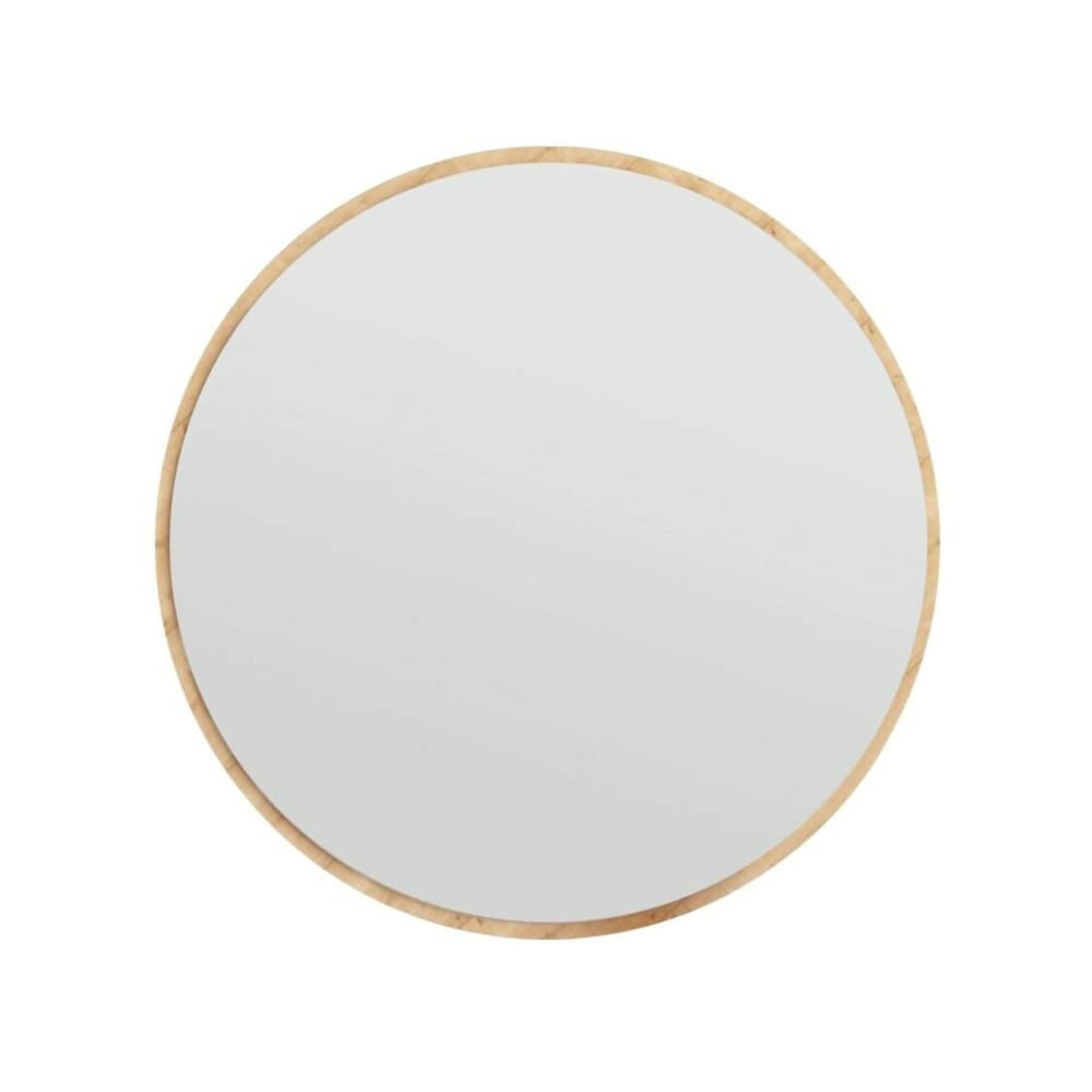 Miroir bois noble chêne brun 60x60h cm