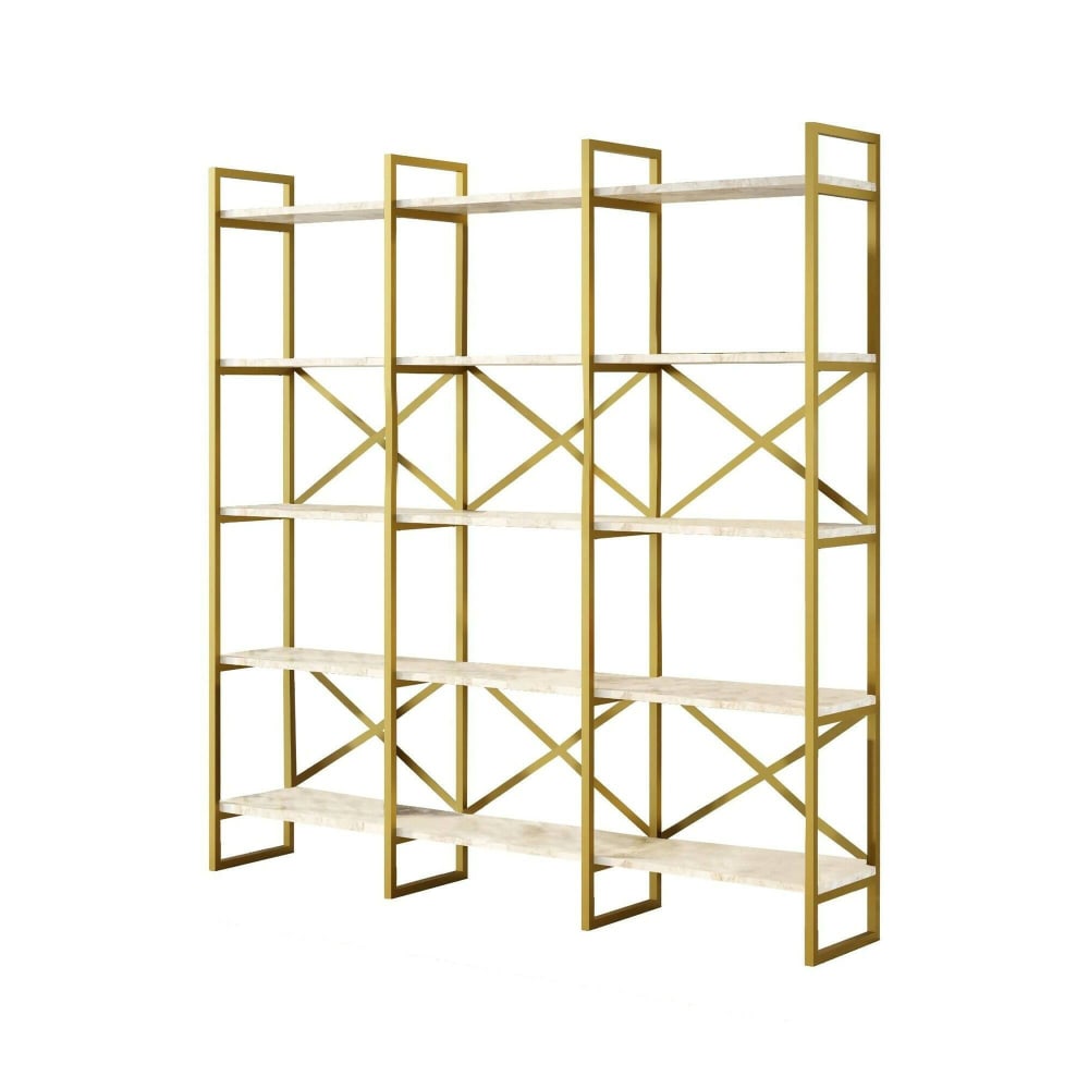 Bibliothèque Bois Blanchi 170x30x175h cm