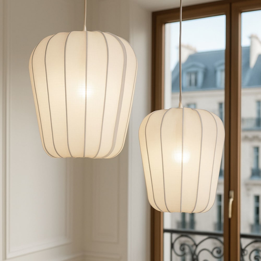 Suspension en coton ivoire et métal h35cm — vue 4