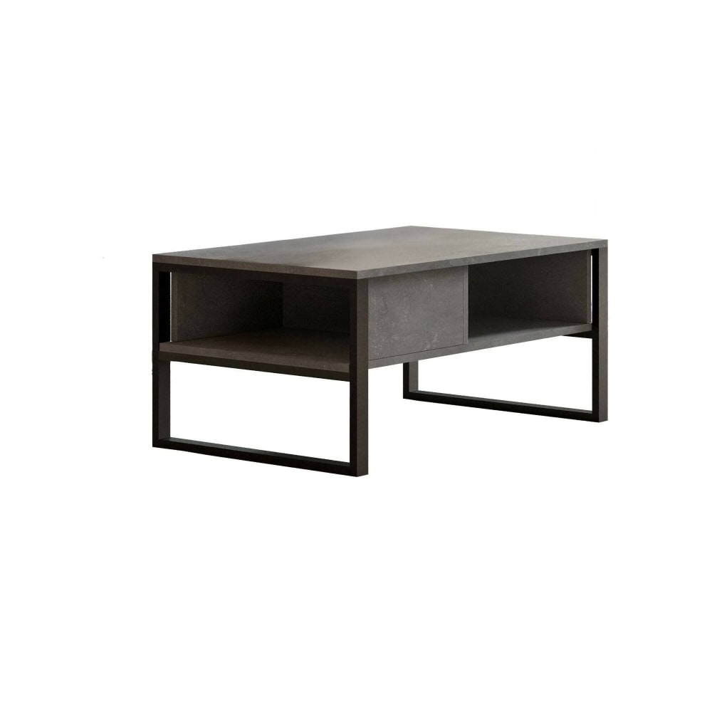 Dmora Wohnzimmertisch Holzeffekt silber 100x60 cm style modern - Holz
