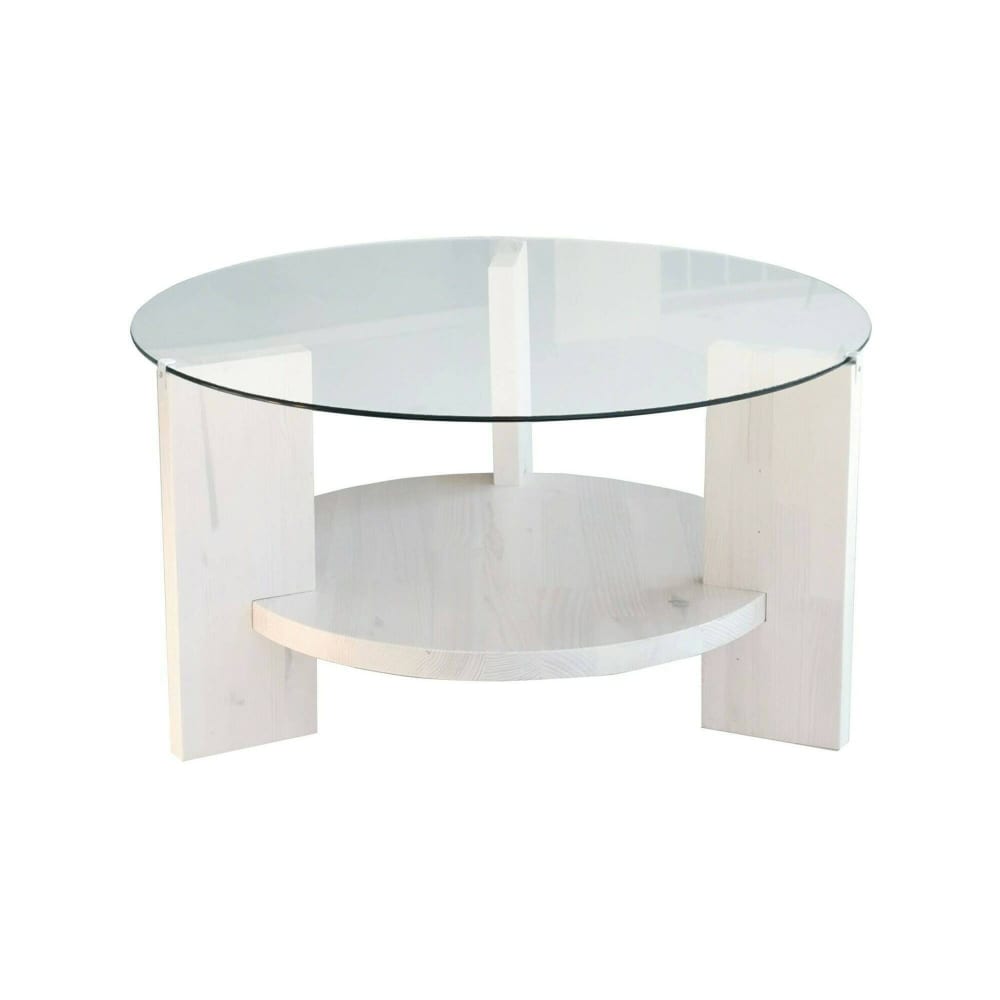 Table basse en bois blanc 75x75  cm