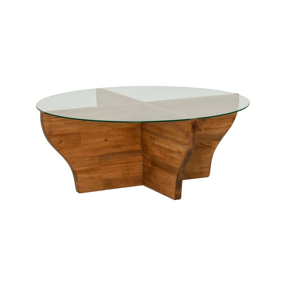 Dmora Couchtisch aus Massivholz Eiche braun style modern - -