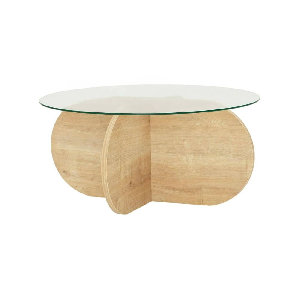 Table basse effet bois beige 75x75  cm