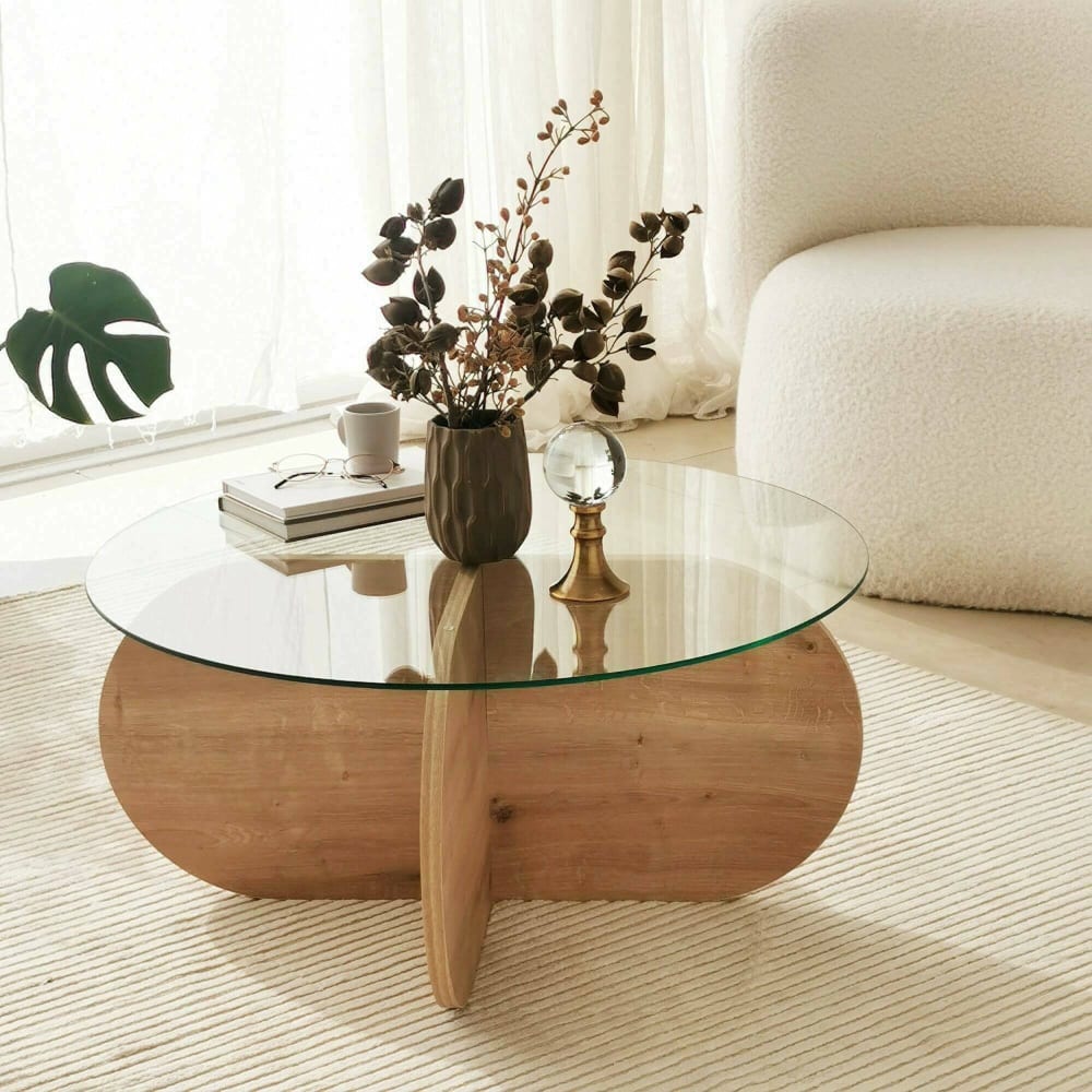 Couchtisch aus beschichtetem Holz, Eiche braun - Maisons Du Monde