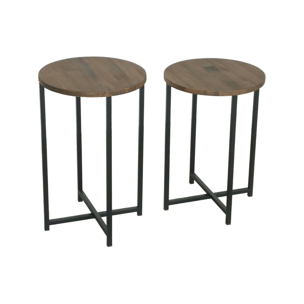 Dmora Table basse en bois beige 70x35 cm style contemporain Marron Métal - 70x55x35cm
