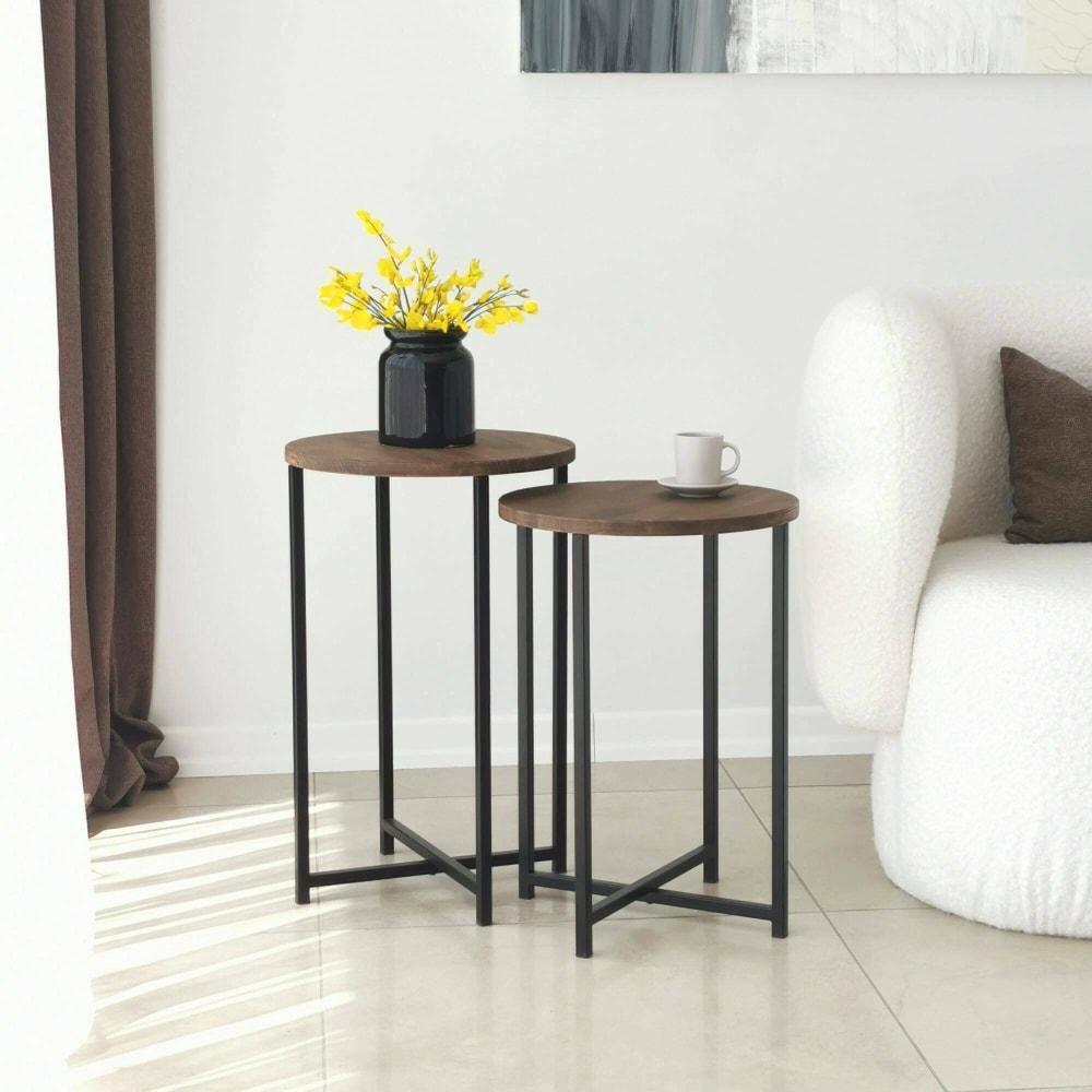 Wohnzimmertisch Holz walnuss 70x35 cm - Maisons Du Monde
