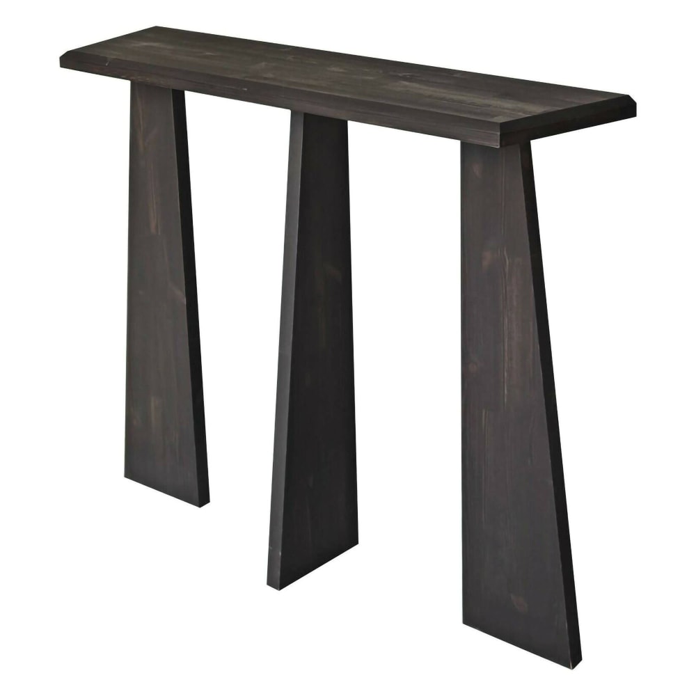Dmora Konsolentisch Holz anthrazit 100x28 cm style modern Schwarz Holz
