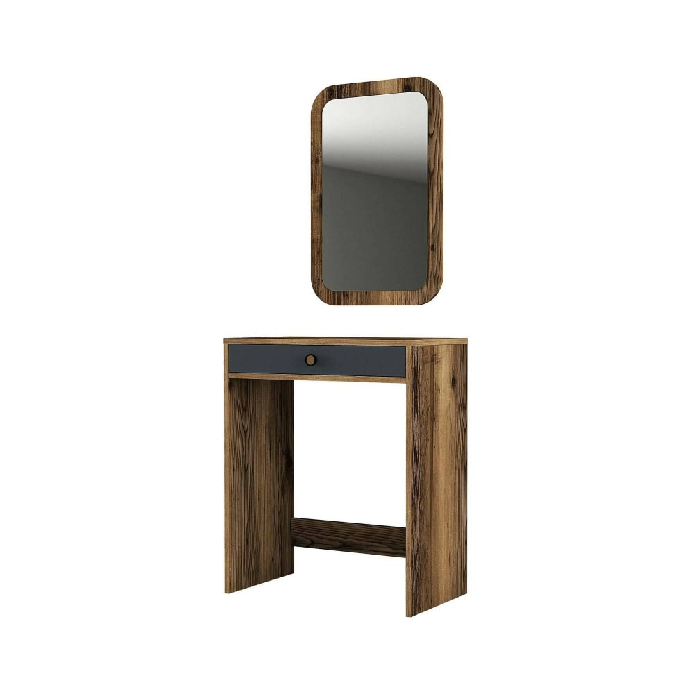 Console effet bois beige, anthracite 70x85  cm