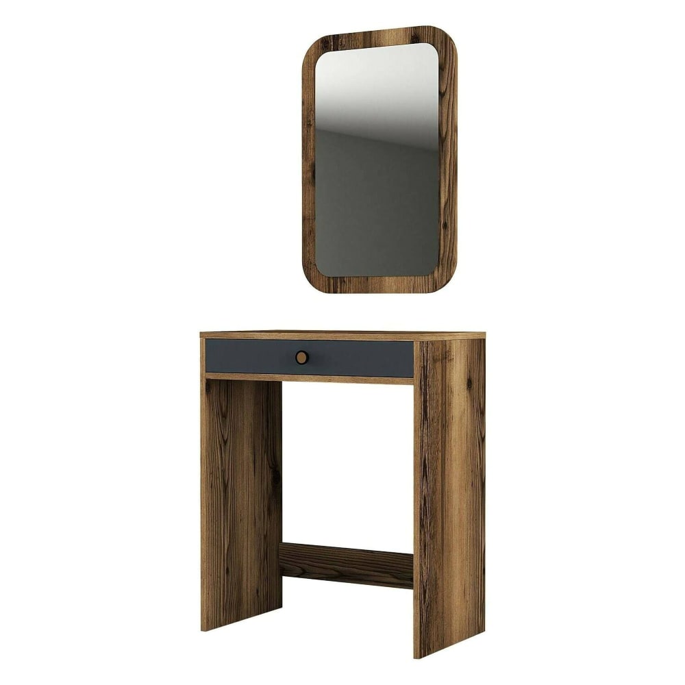 Console effet bois beige, anthracite 70x85  cm