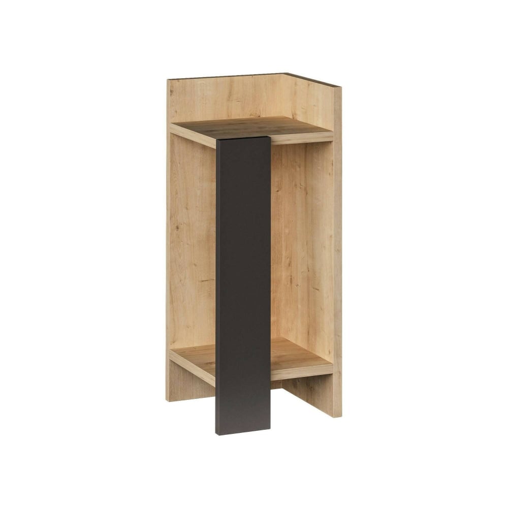 Chevet effet bois beige, anthracite 25x27  cm