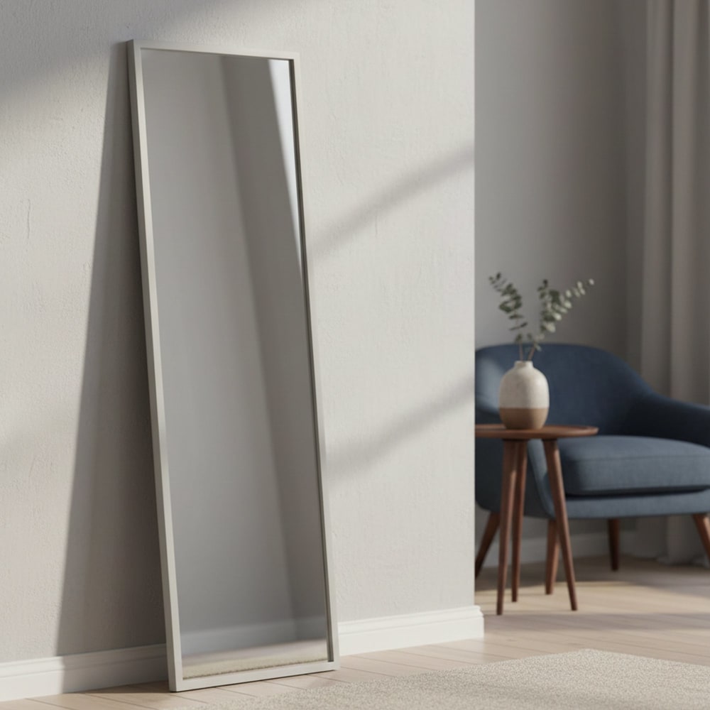 Miroir en verre blanc 50x2 cm - Maisons du Monde