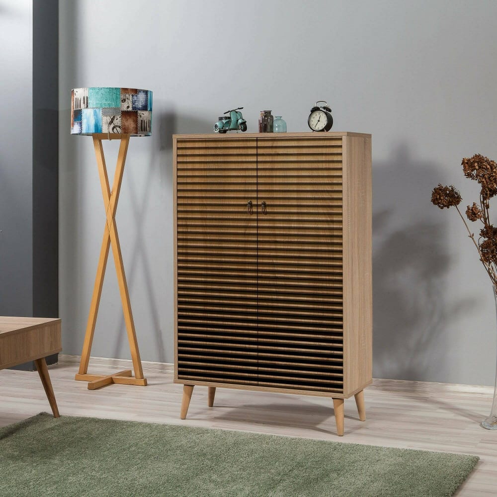 Buffet effet bois beige 80x36 cm - Maisons du Monde
