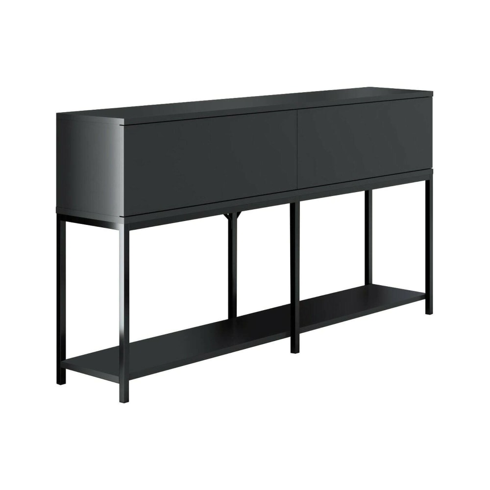 Buffet effet bois anthracite, noir 150x30  cm