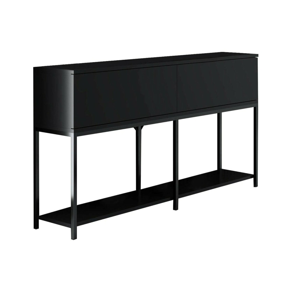 Buffet effet bois noir 150x30  cm