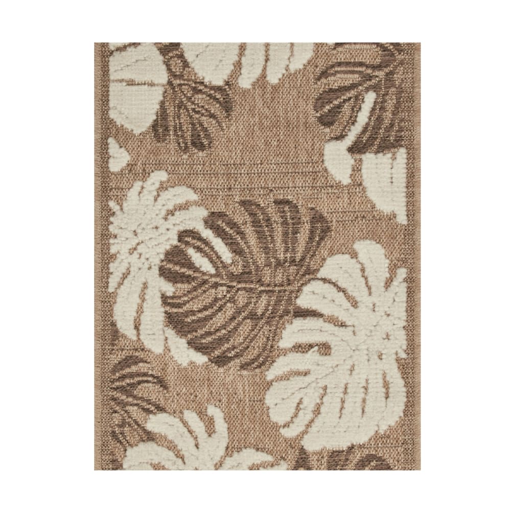 Tapis intérieur et extérieur en polypropylène marron 120x170cm