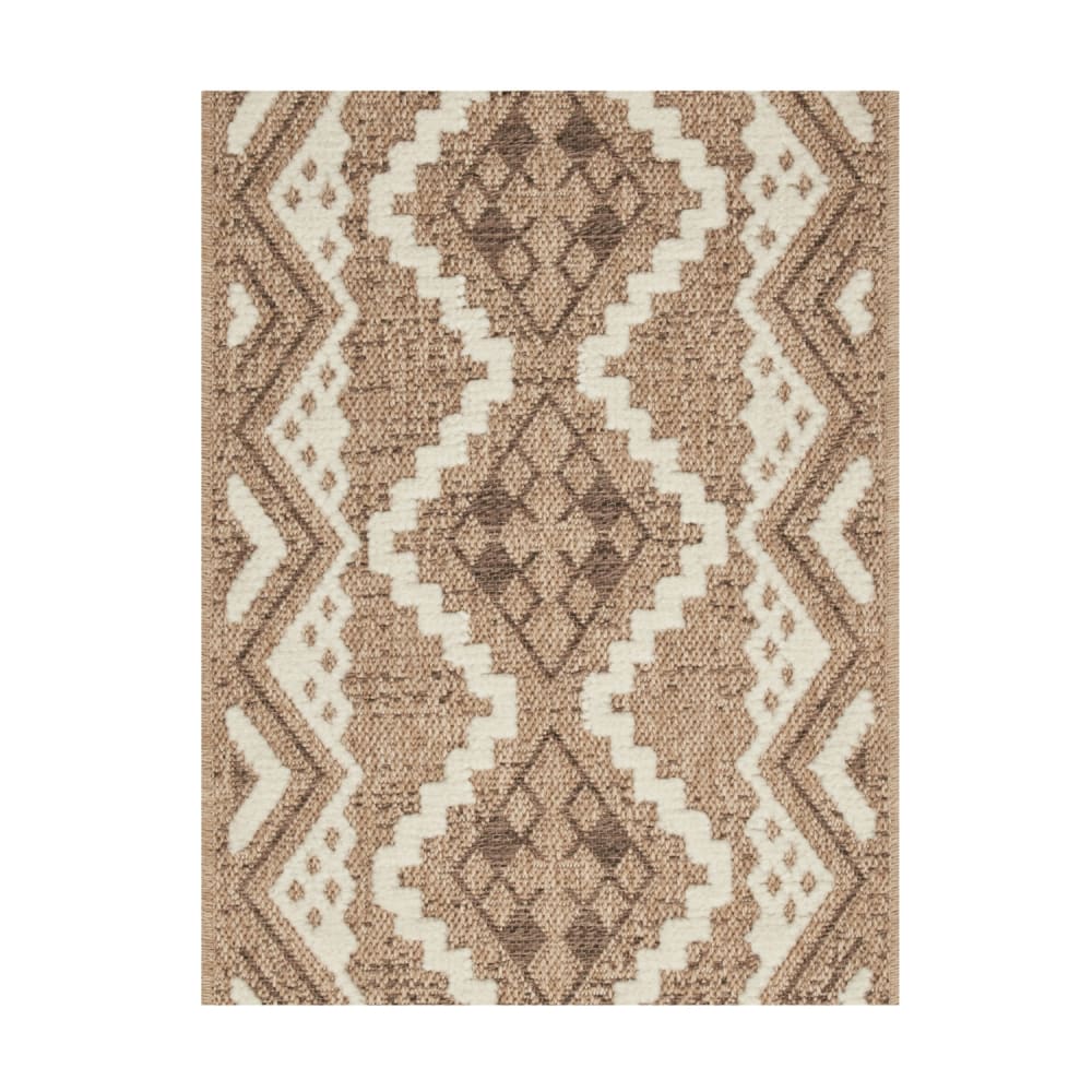 Tapis intérieur et extérieur en polypropylène marron 120x170cm
