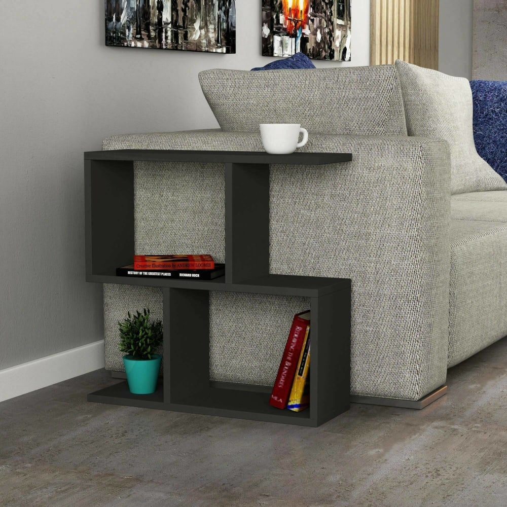 Table basse effet bois anthracite 60x20 cm - Maisons du Monde