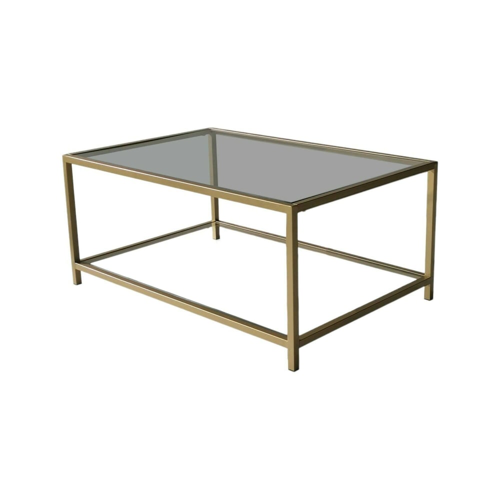 Table basse en verre or 90x60  cm