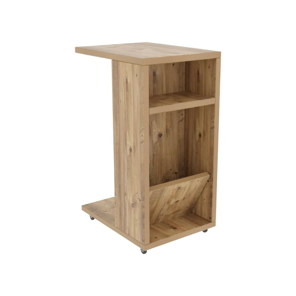 Dmora Wohnzimmertisch Holzeffekt eiche 30x40 cm style modern Braun Holz