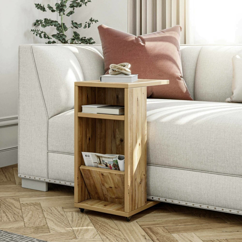 Table basse effet bois beige 30x40 cm - Maisons du Monde