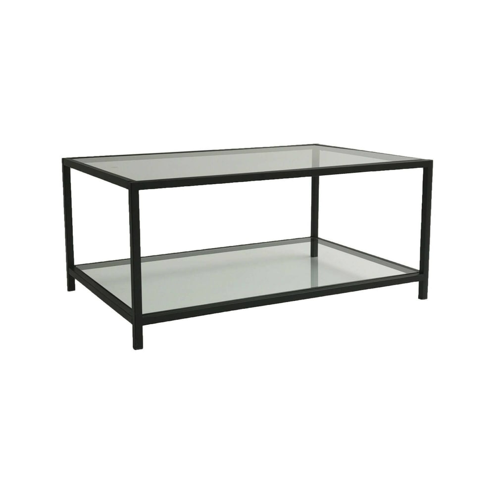 Table basse en verre taupe, noir 90x60  cm