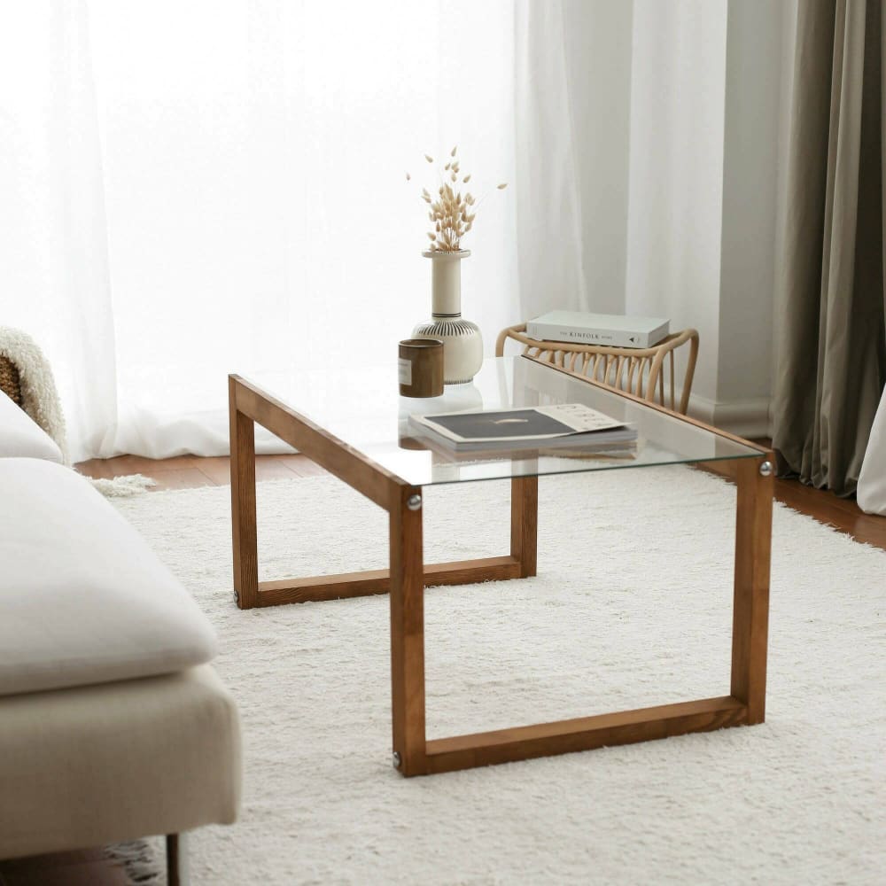 Table basse en chêne massif brun - Maisons du Monde