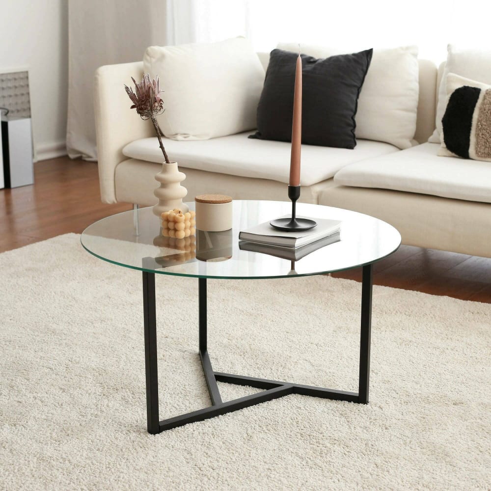 Table basse en métal noir 75x75x42h cm - Maisons du Monde