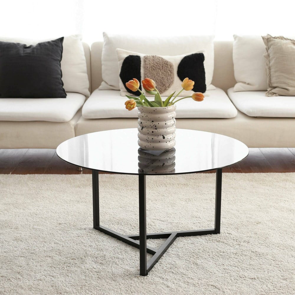 Couchtisch aus Metall taupe 75x75x42h cm - Maisons Du Monde