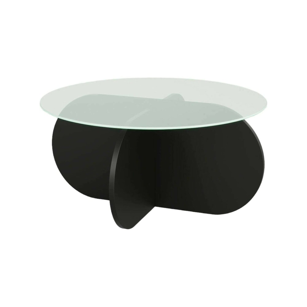 Table basse effet bois noir 75x75  cm