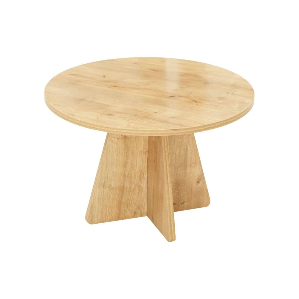 Dmora Wohnzimmertisch Holzeffekt eiche 60x60 cm style modern Braun Holz