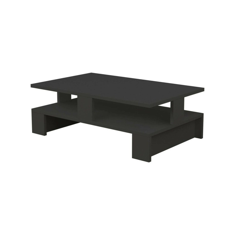 Table basse effet bois anthracite 80x50  cm