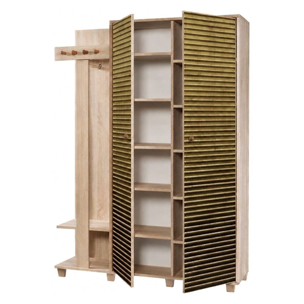 Meuble d'entrée effet bois beige 135x36  cm