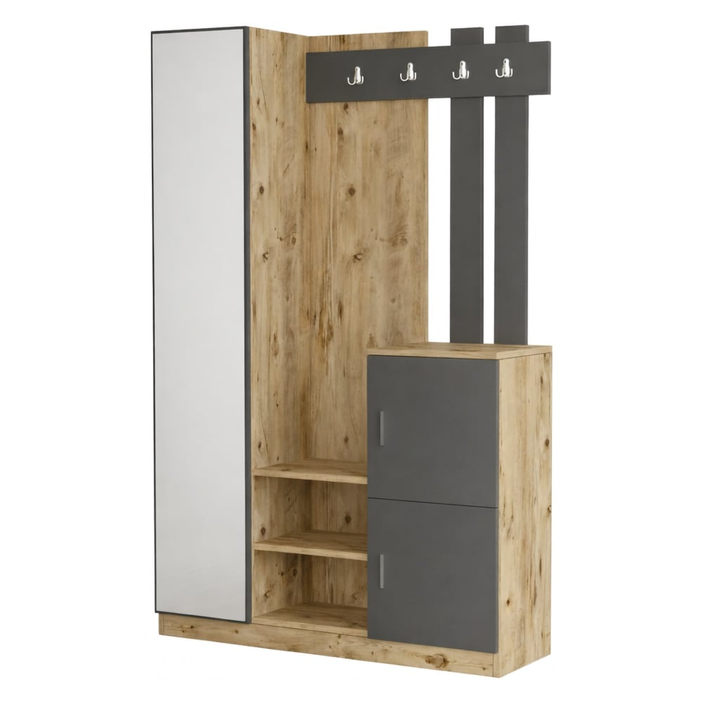meuble d'entrée effet - anthracite