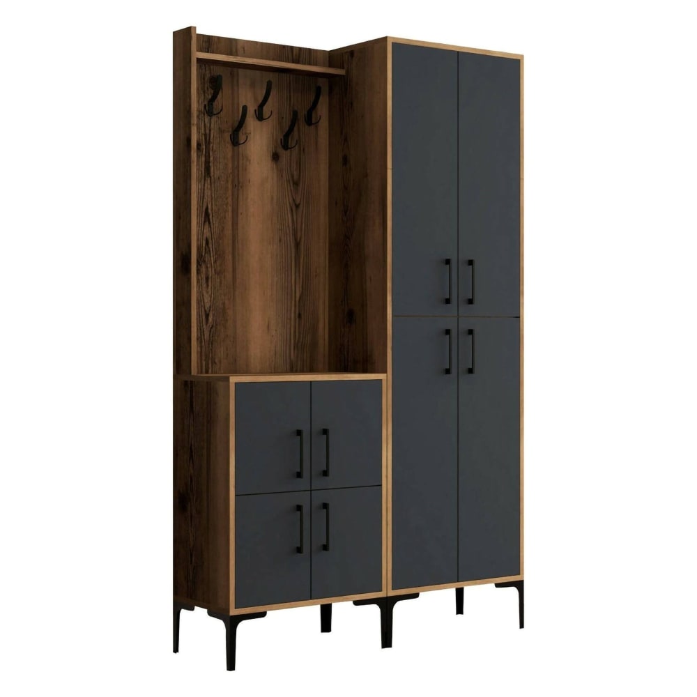 meuble d'entrée effet - anthracite