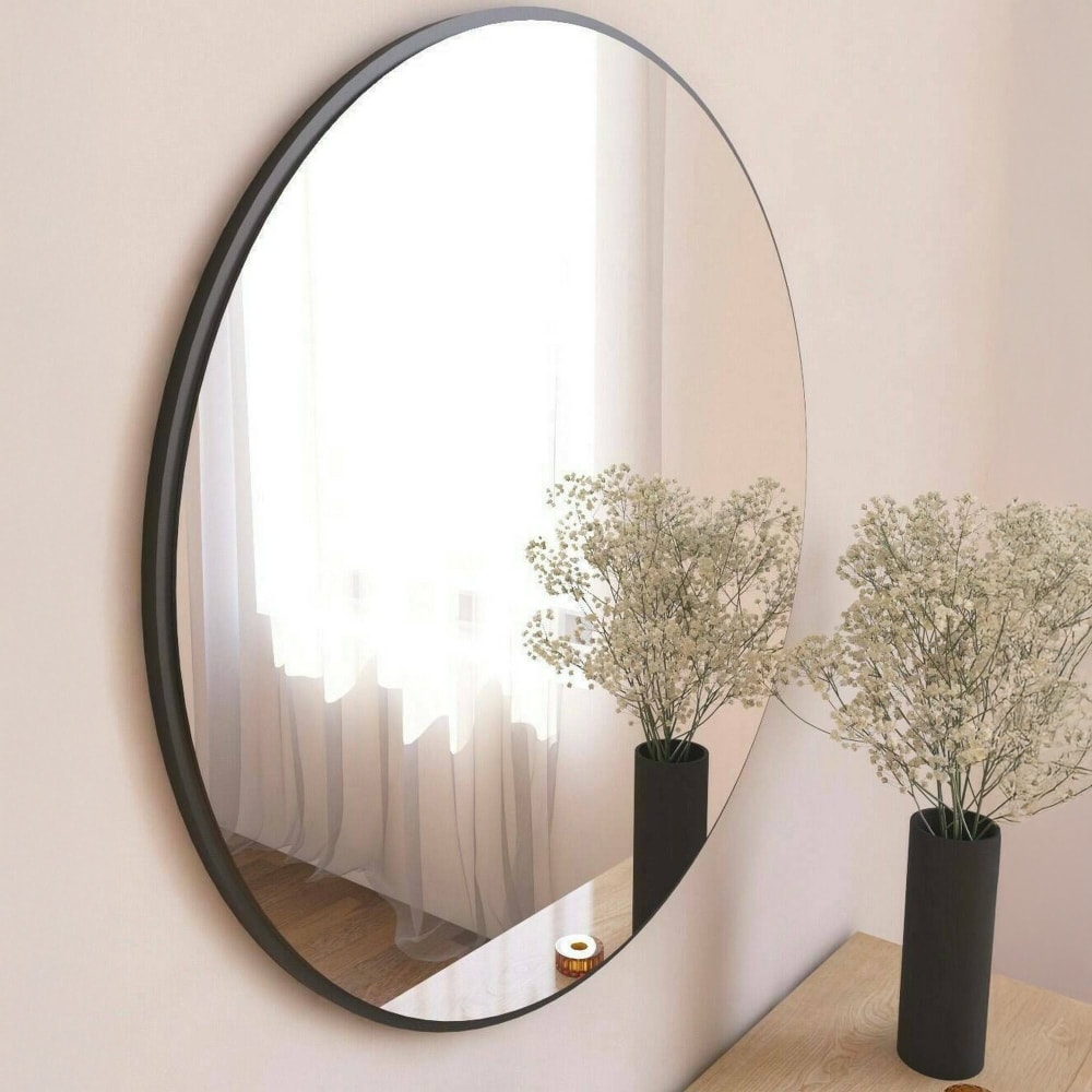Miroir en verre noir 60x2 cm - Maisons du Monde