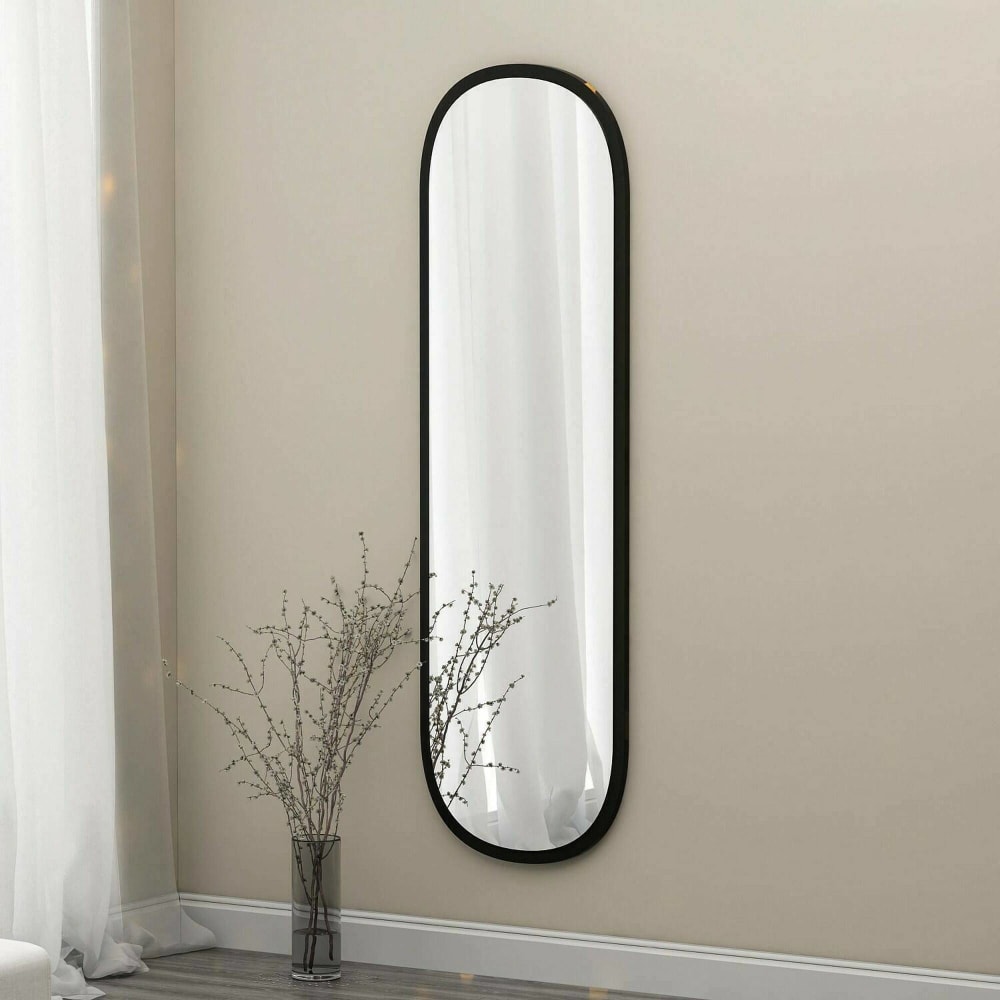 Miroir en verre noir 40x2 cm - Maisons du Monde