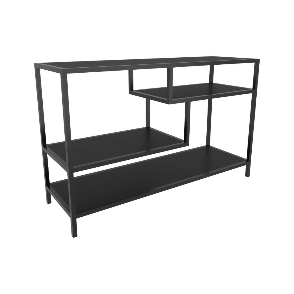 Meuble TV effet bois anthracite, noir 120x39  cm