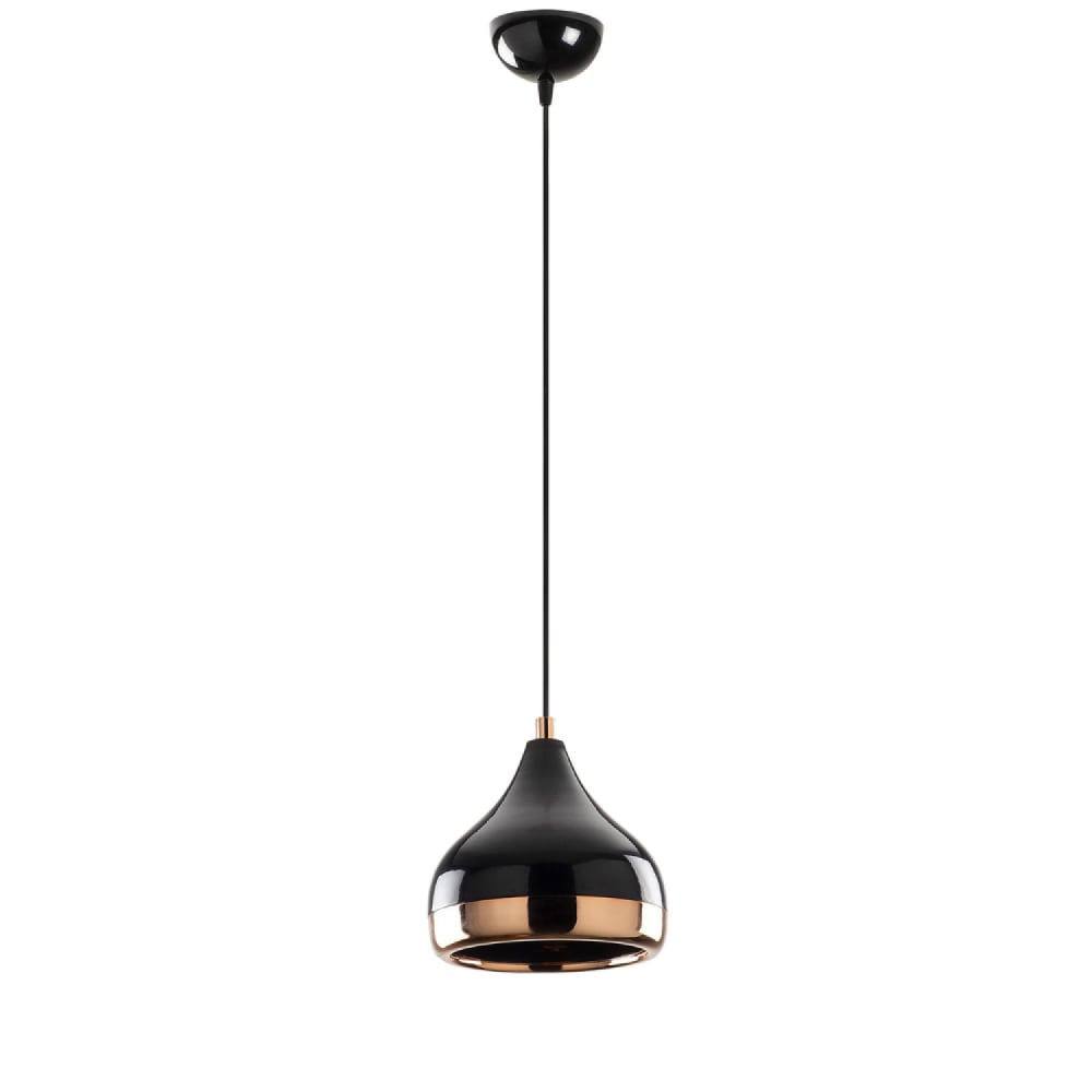 Suspension filaire noire et cuivrée