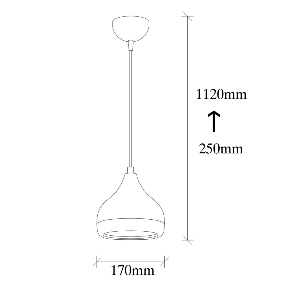 Suspension filaire noire et cuivrée — vue 4