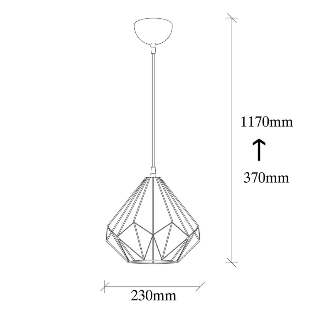 Suspension filaire noire en métal — vue 4